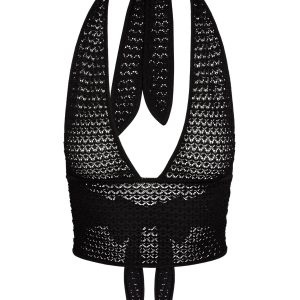 Toulon Top - Black Lace Crochet