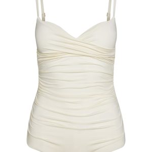 Bordeaux One Piece (Full Coverage) - Ivory