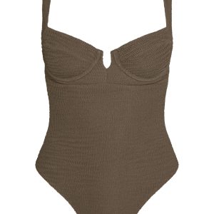 Clovelly One Piece - Stone Crinkle