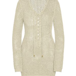 Corossol Mini Dress - Ivory Petit Crochet