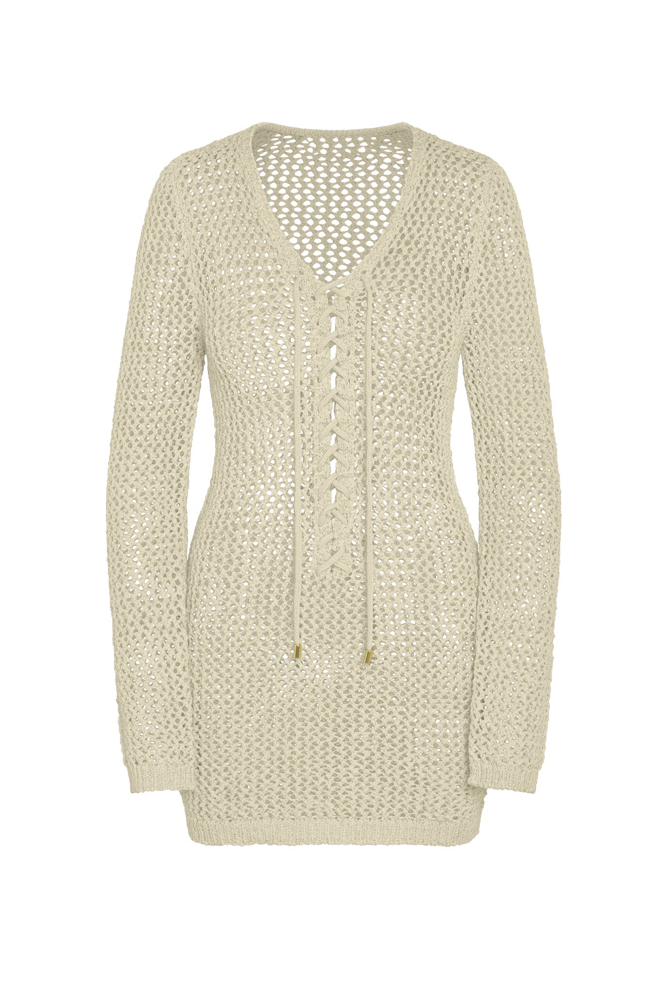 Corossol Mini Dress - Ivory Petit Crochet