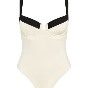 Clovelly One Piece - Ivory/Black