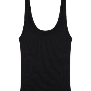 Devin Tank Long - Black Rib
