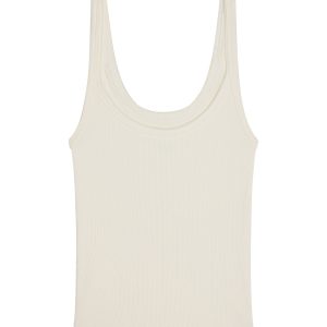 Devin Tank Long - Ivory Rib