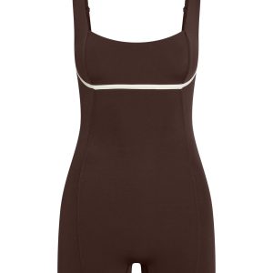 Zion Romper - Espresso/Ivory