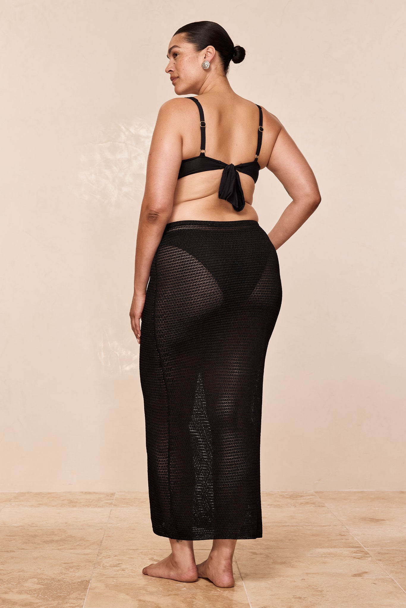 Fontelina Midi Skirt - Black Treble Knit - Image 8