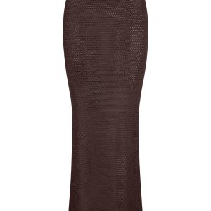 Fontelina Skirt - Espresso Treble Knit