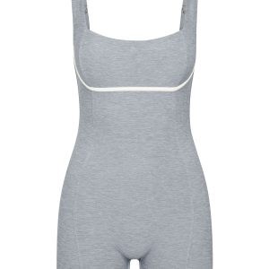 Zion Romper - Heather Grey/Ivory