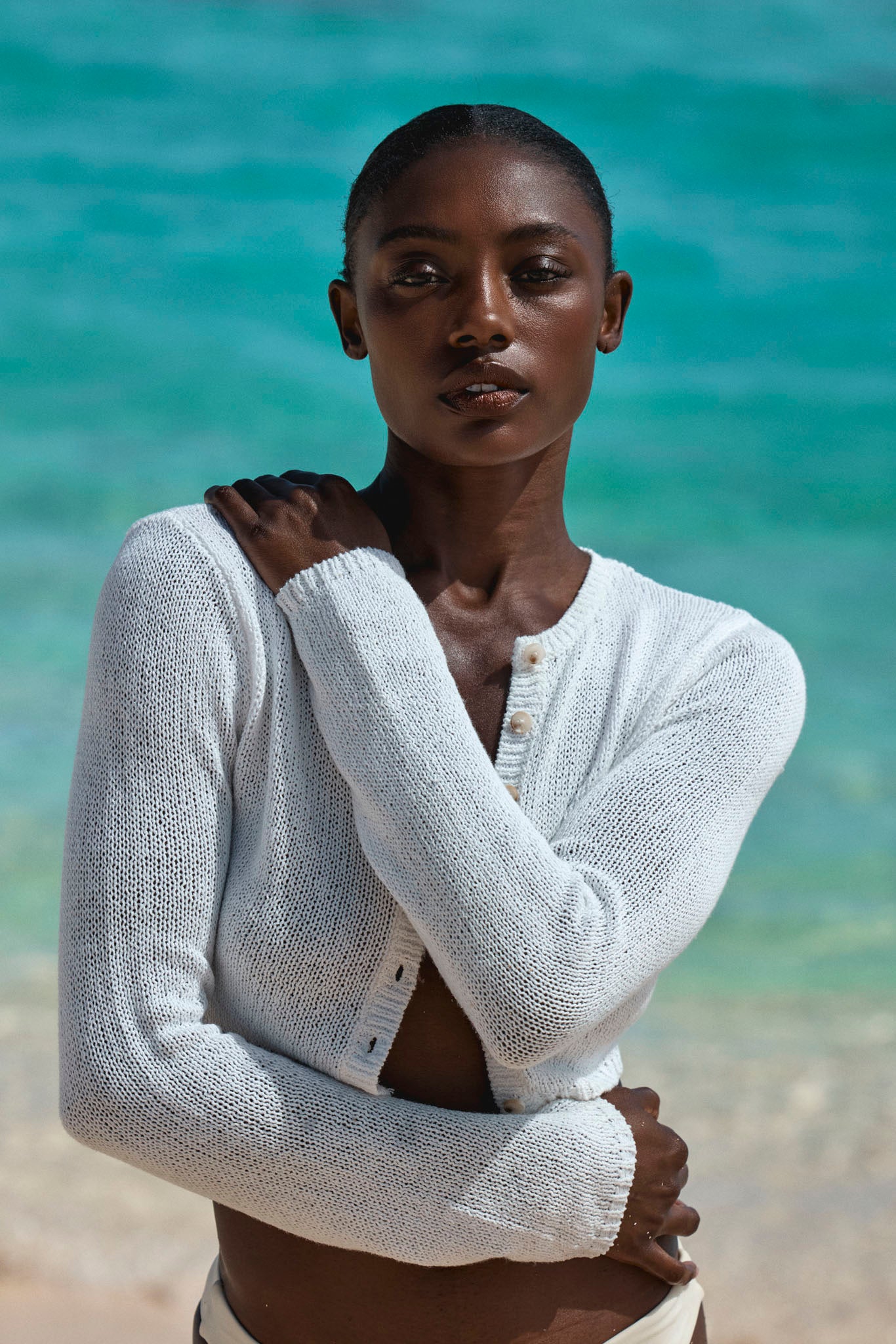 Genoa Cardigan - Ivory Open Jersey - Image 3
