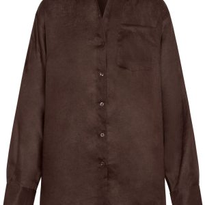 La Jolla Linen Shirt - Espresso Linen