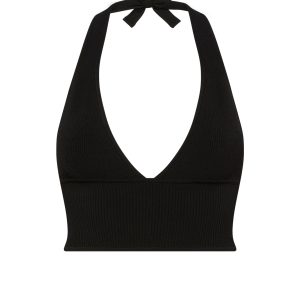Laurel Canyon Knitwear Top - Black Rib