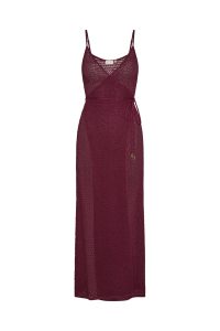 Levanzo Dress - Fig Lurex Lace Crochet