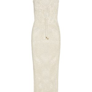 Monte Carlo Tie Dress - Ivory Petit Crochet
