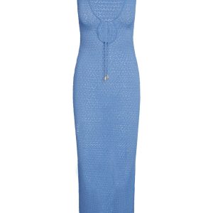 Monte Carlo Tie Dress - Azure Lace Crochet