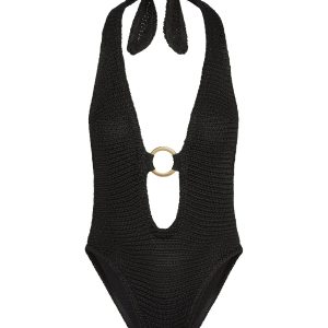 Montego Bodysuit - Black Treble Knit