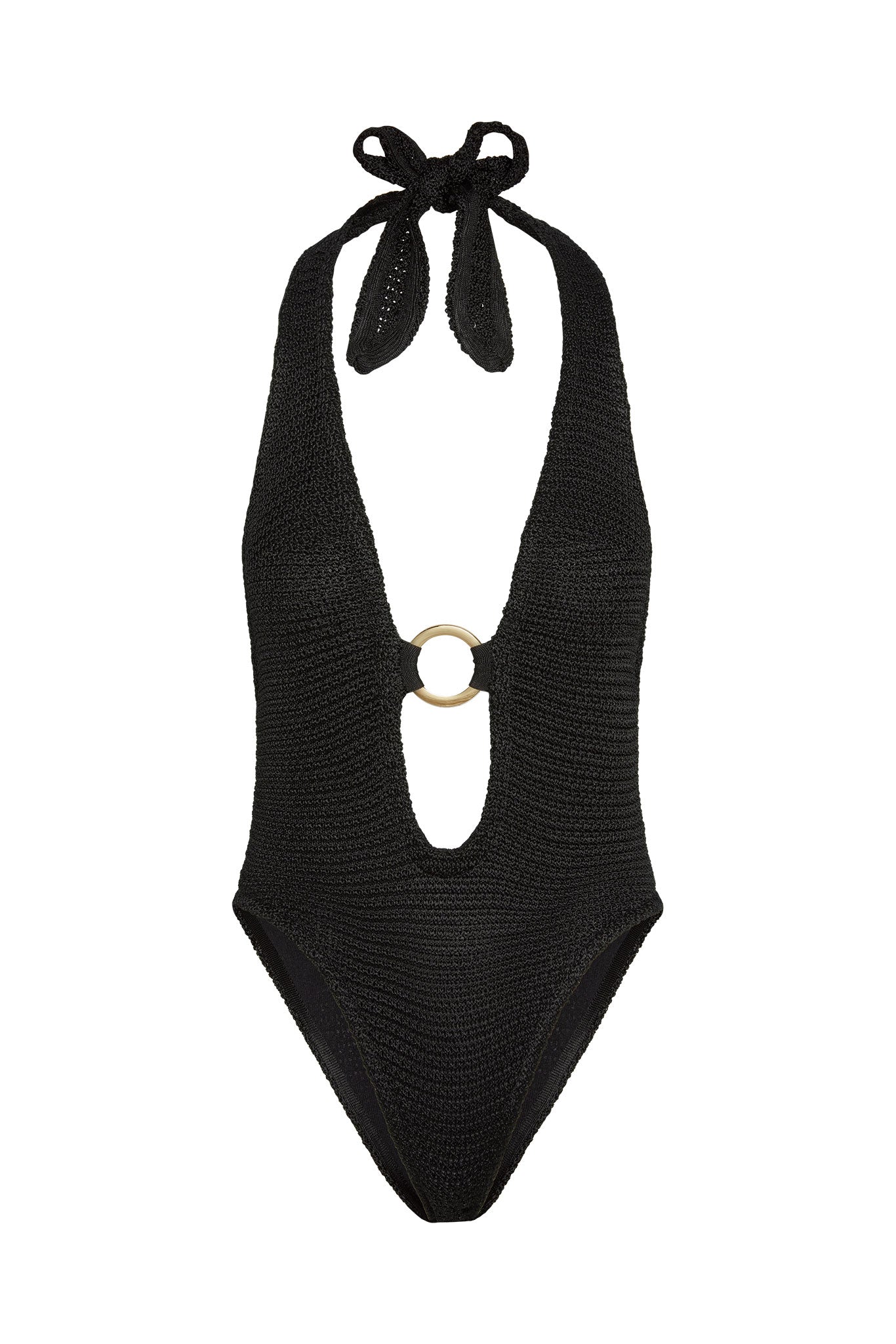 Montego Bodysuit - Black Treble Knit