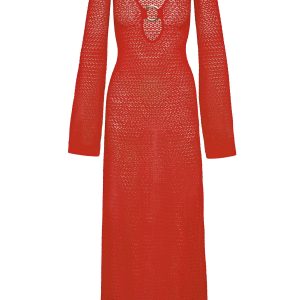 Montego Dress - Chili Pepper Lace Crochet