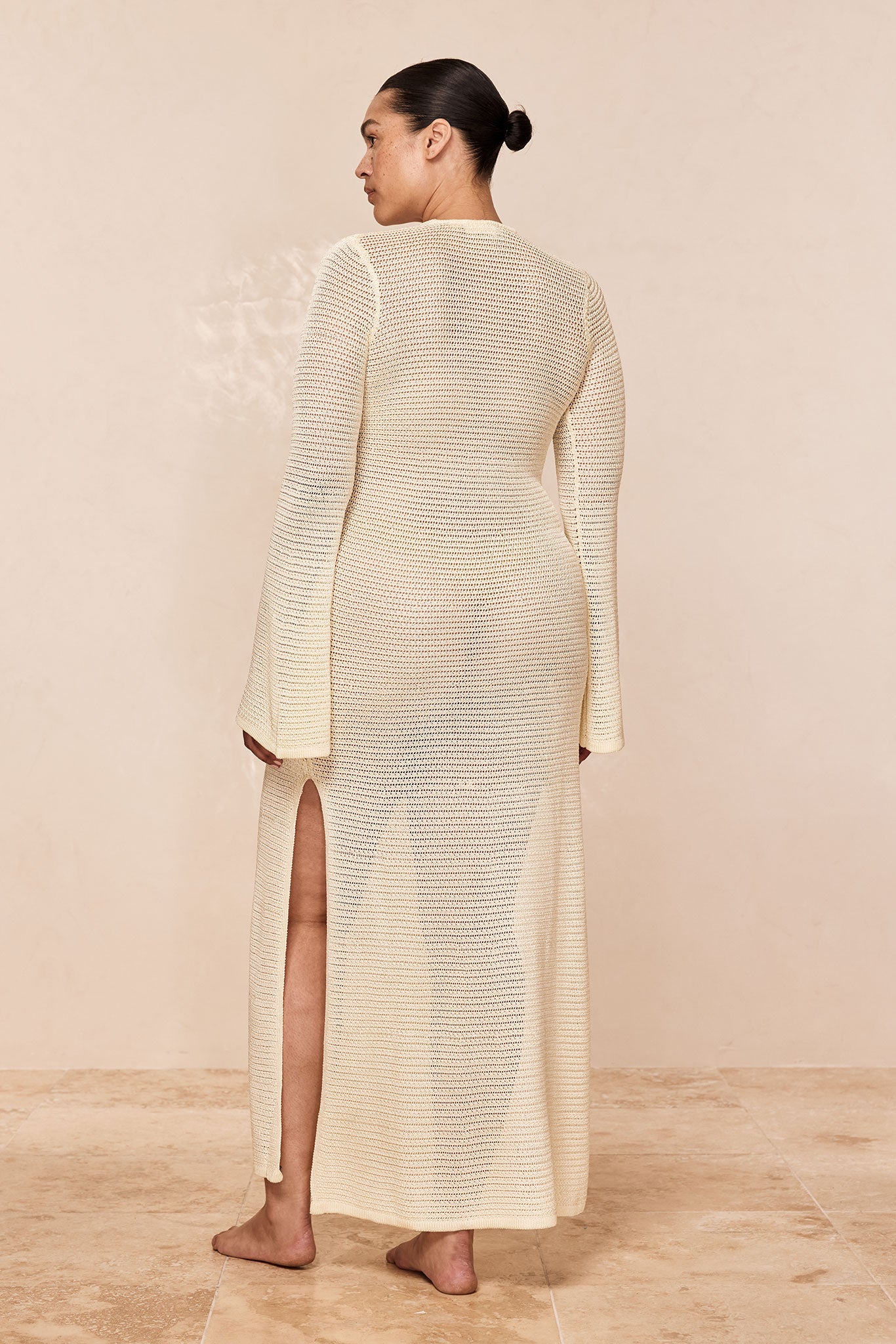 Montego Dress - Ivory Shiny Treble Knit - Image 9