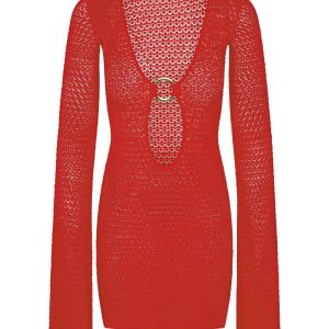 Montego Mini Dress - Chili Pepper Lace Crochet