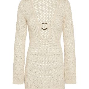 Montego Mini Dress - Ivory Diamond Crochet