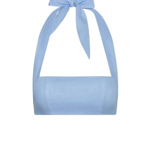 Montserrat Top - Sky Linen
