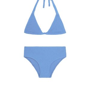 Palma Top & Seychelles Bottom Set - Azure Crinkle