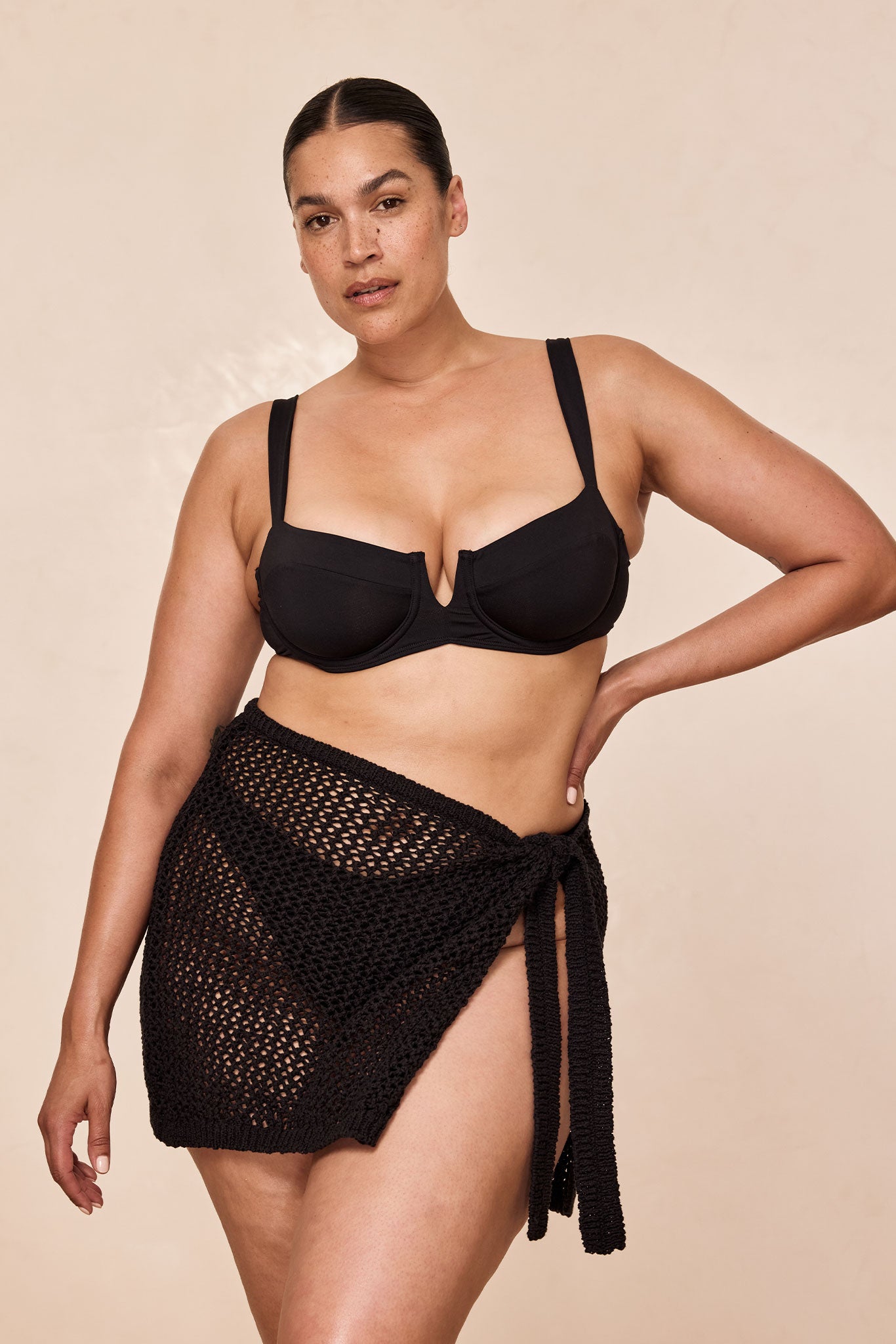 Santa Marta Sarong - Black Petit Crochet - Image 2