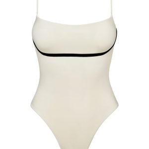 Sausalito One Piece - Ivory/Black
