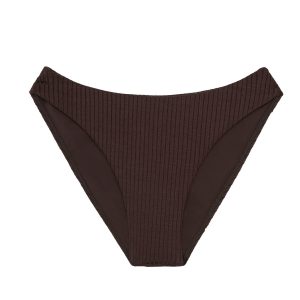 Seychelles Bottom - Espresso Wide Rib (Modest Coverage)