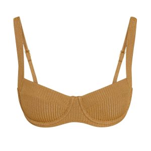 Sorrento Top - Antique Gold Lurex Rib