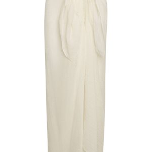 St. Tropez Sarong - Ivory Crinkle Linen