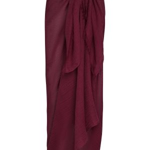 St. Tropez Sarong - Fig Crinkle Linen