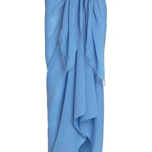 St. Tropez Sarong - Azure Crinkle Linen