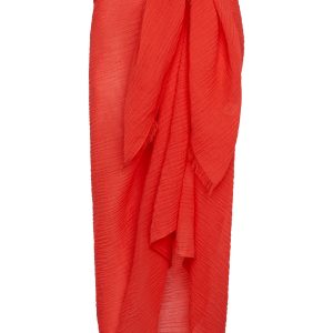 St. Tropez Sarong - Chili Pepper Crinkle Linen