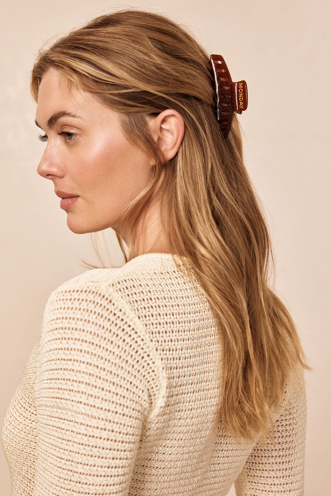 Staniel Cay Medium Hair Clip Set - Brown - Image 2