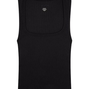Tash Tank Long - Black Rib