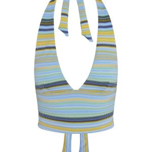 Toulon Top - Sardinia Stripe Azure