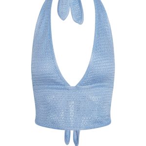 Toulon Top Lined - Sky Treble Knit