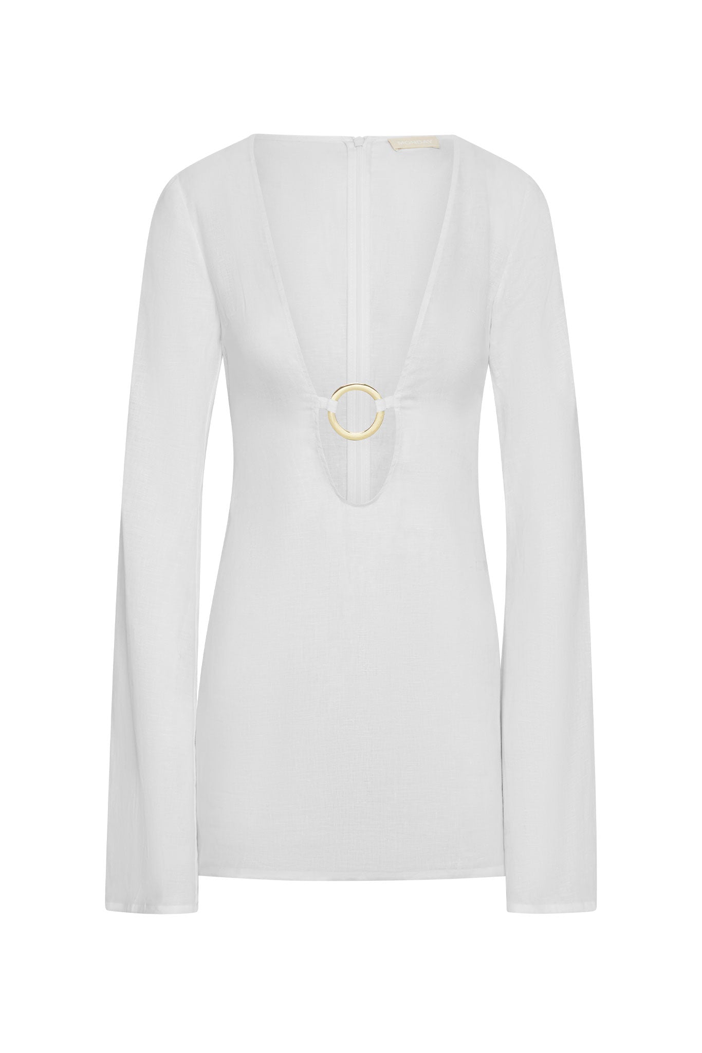 Montego Mini Dress - White Linen