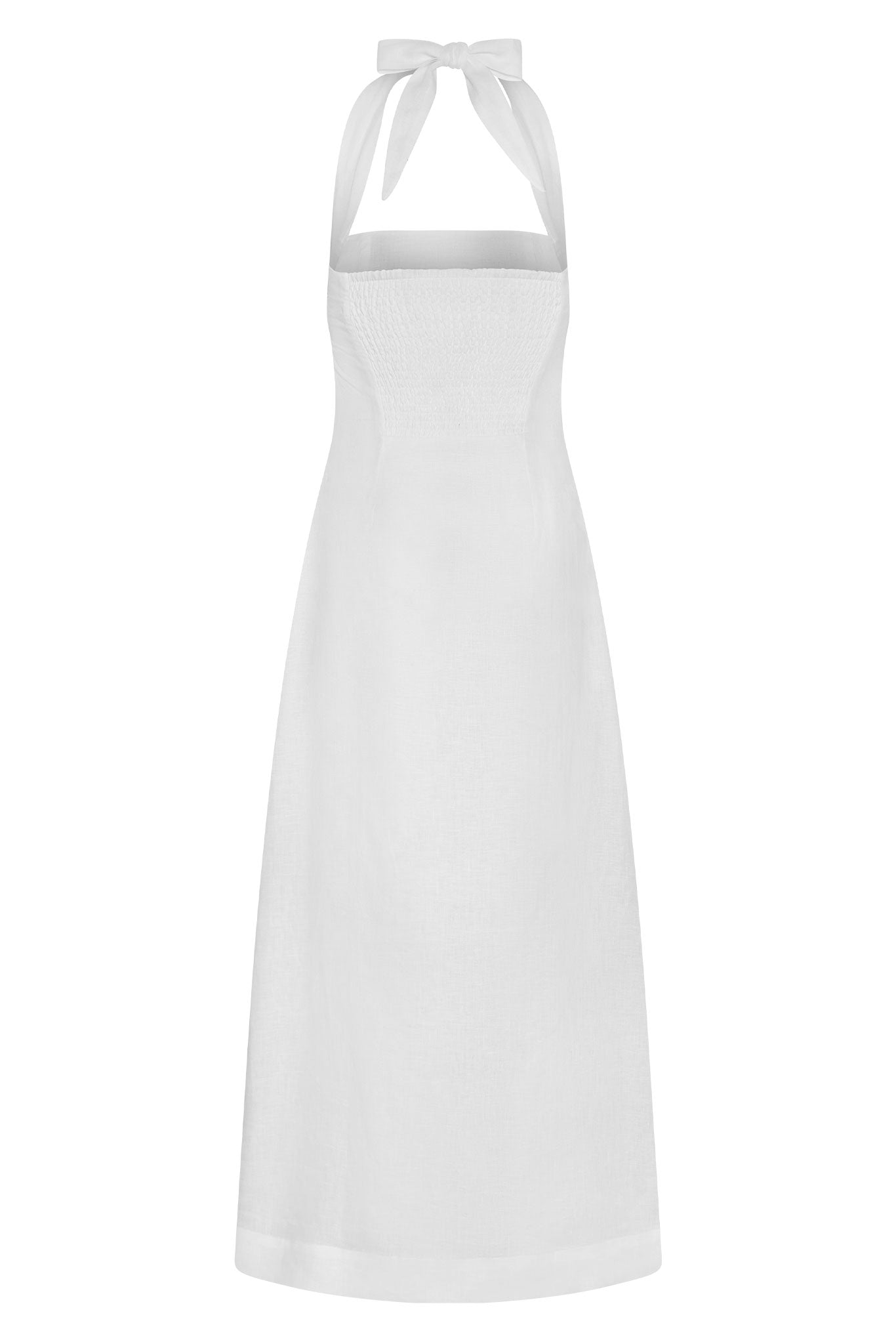 Montserrat Dress - White Linen - Image 6