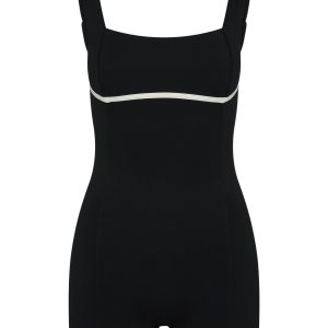 Zion Romper - Black/Ivory